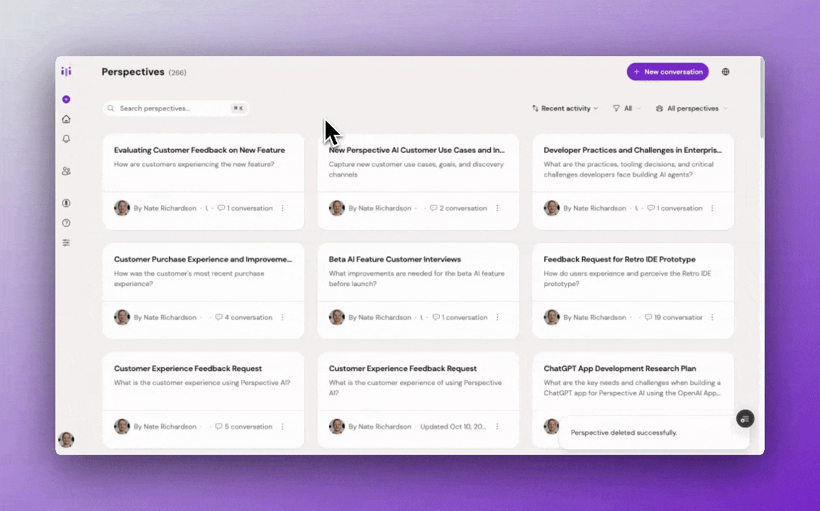 Groups icon in left sidebar